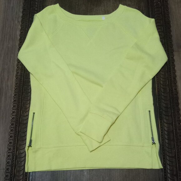 SO Yellow Sweatshirt with Side Zips Medium - Picture 1 of 1